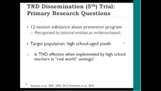 DII - Evidence-based Prevention Programs in Schools and Other Communities