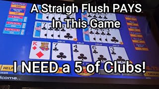 Super Triple Play Video Poker - A Straight Flush PAYS GREAT in this Version!