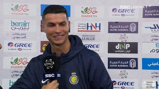 Cristiano Ronaldo interview after being world's top scorer تصريح رونالدو بعد حسم سباق هداف العالم🐐💛💙