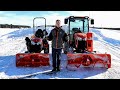 Kubota BX2380, LX3310 Tractors with Front Mount Blowers!