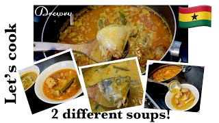 FOODMAS#5:WATCH ME COOK TWO SOUPS AT ONCE! (Hard Chicken/Smoked Turkey \u0026 Tilapia/Momone)