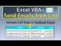 Excel VBA Send Emails from List