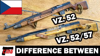 What are the differences between VZ.52 and VZ.52/57 rifles?