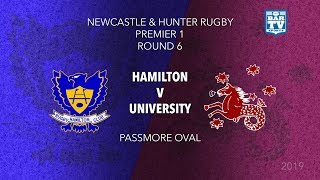 2019 NHRU - Round 6 - Hamilton Hawks v University of Newcastle