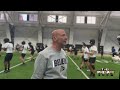 the 1st day of cu spring practice with coach prime’s defensive coordinator charles kelly