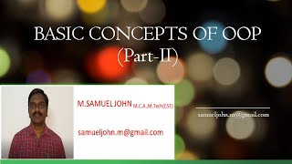 OOP Concepts Part II