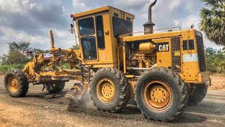 รถเกรดของจริง​ รถเกรดเดอร์ Caterpillar​ CAT 140G​ Motor Grader​ ทำถนน | CHANAWAN