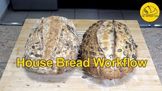 House Bread Workflow - روش کار نان خانگی آرتیزان