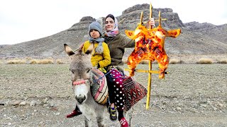 Village Lifestyle Iran: Amazing Chicken Cooking \u0026 Donkey Riding By A Girl