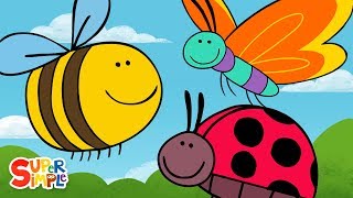 Butterfly Ladybug Bumblebee | Super Simple Songs