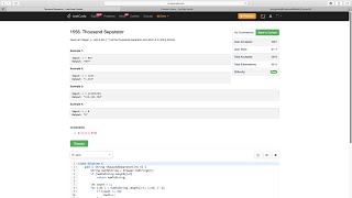 Thousand Separator | Leetcode 1556