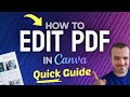 How to EDIT PDF in Canva (Step by Step)