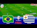 BRAZIL vs URUGUAY - Final Copa America 2024 - Full Match All Goals | eFootball PES Gameplay PC