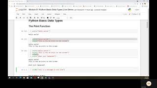 Python Programming Module 1 Basic Data Types