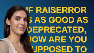 Dba: If RAISERROR is as good as deprecated, how are you supposed to flush the PRINT buffer?