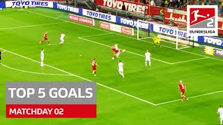 Top 5 Goals Bundesliga 2 – Monster Long Range Goal & More | Matchday 02 - 2021/22