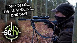 S\u0026C TV | Deer management with Chris Rogers 7 | Four deer hunt! 4 deer, 3 species, 1 day!