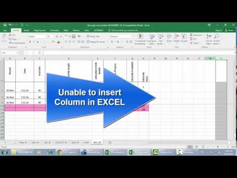 Microsoft Excel не может вставлять новые ячейки, поскольку это приведет к удалению непустой ячейки.