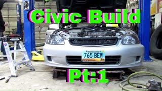 Civic Build Pt:1 [pulling engine]
