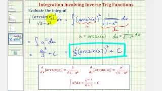 Ex: Indefinite Integration Using U-Substitution Involving an Inverse Trig Function