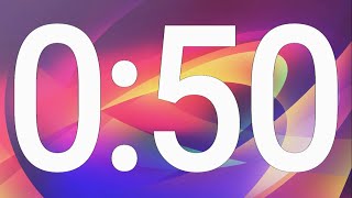 50 seconds Countdown Timer ⌛ | 50 secs | Silent w/ Alarm ⏰