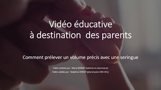 Comment prélever un volume précis avec une seringue graduée