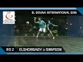 Squash: Mo. Elshorbagy v Simpson - El Gouna International 2016 RD 2 Highlights