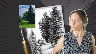 How to draw the nature you see with pen and ink