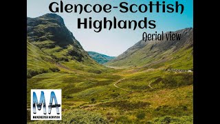 Glencoe -Scottish Highlands. Aerial view