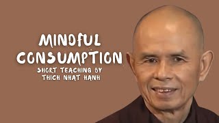 Mindful Consumption: The Way Out for Us as a Society | Thich Nhat Hanh (EN subtitles)