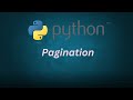Pagination using Python | Create pagination in #python #pagination