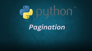 Pagination using Python | Create pagination in #python #pagination