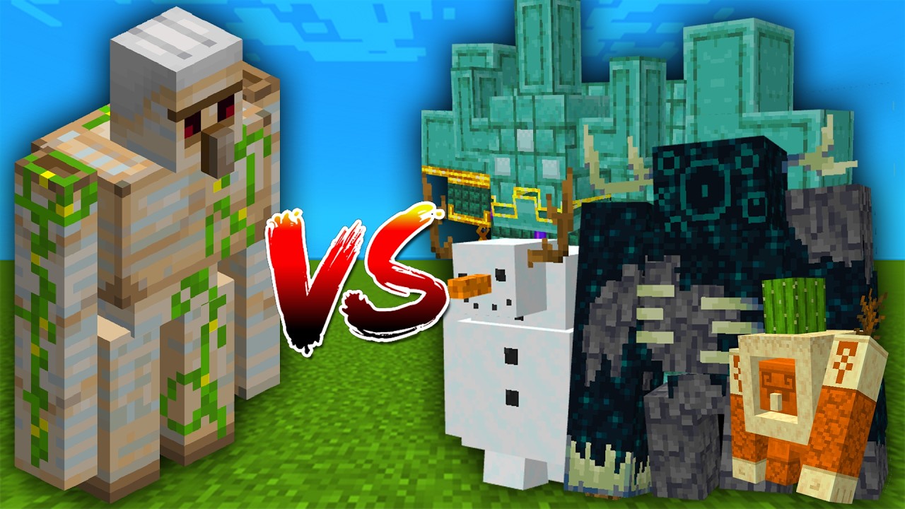 Iron Golem Vs All Golems Minecraft Mob Battle Youtube