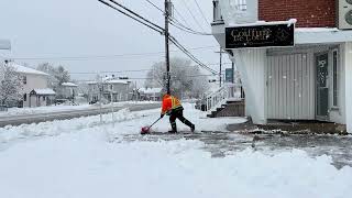 Première neige de l'hiver 2022-2023 à Rimouski