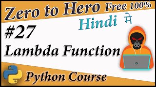 Lambda Function in Python with comprehensions || Python Free tutorial #27 || Death Code