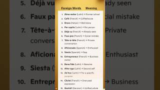 😍 Top 5 Foreign Words | English ❤️