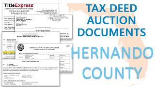 Hernando County - Locate all Info and Documents for Tax Deed Auction Excess Proceeds Claims