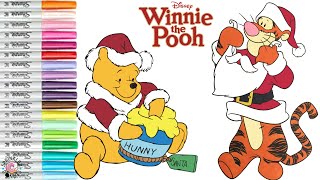 Disney Winnie the Pooh Christmas Coloring Book Pages Winnie Tigger and Piglet