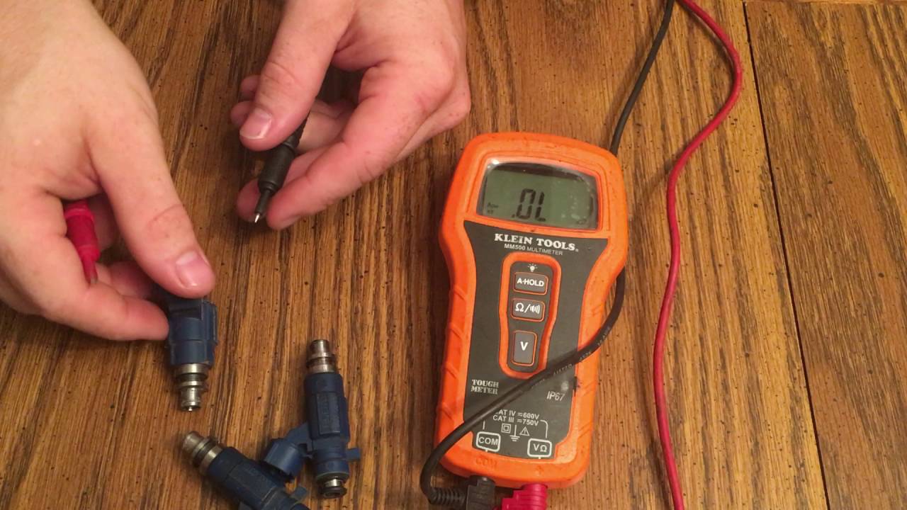 Testing Resistance Of Fuel Injectors With A Multimeter - YouTube