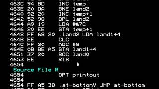 BBC Micro Lunar Jetman Assembling from original source