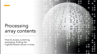 BeezMind C++ Programming - Processing array contents