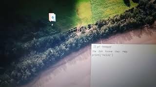How to run python code in command with notepad???##simple example