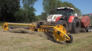 STEYR  Raking grass \u0026 Pressing bales | The one man show!!