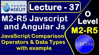 O Level M2 R5 Chapter 5 | JavaScript Operators with Example in Hindi | Lecture 37