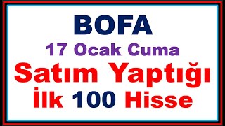 17 Ocak #BOFA'nın Satım Yaptığı İlk 100 Hisse #halkaarz #bist100 #borsa #borsaistanbul #bistarz