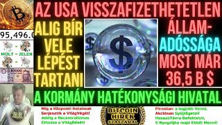 Bitcoin Hírek (2673) - Az USA ÁllamAdósságával Már Alig Bír Lépést Tartani a Kormány Hatékonysági H❗