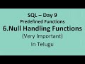SQL - Day 9: Null Handling Functions