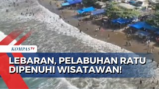 Ramai! Wisatawan Padati Kawasan Wisata Pelabuhan Ratu di Sukabumi saat Libur Lebaran