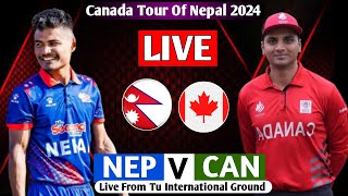 NEPAL VS CANADA 3RD ODI MATCH 2024 LIVE  || NEP VS CAN CANADA TOUR OF NEPAL LIVE MATCH