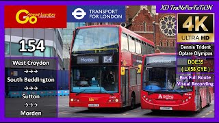 [London General] 154 ~ West Croydon Bus Station ➝ Morden Station